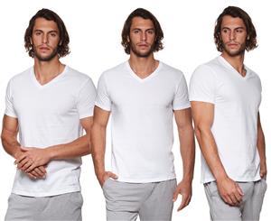 3-Pack Calvin Klein Men's V-Neck T-Shirts - White