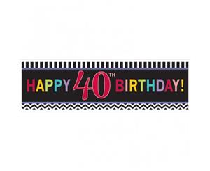 40th Celebration Chevron Design Giant Banner