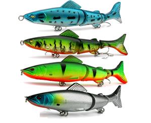 4x Swimbait Fishing Lures Jointed Sinking Swim Stick Bait Jewfish Cod Tackle