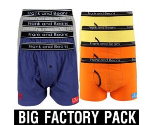 8 Mix Factory Pack Frank and Beans Underwear Mens Boxer Shorts Boxer Briefs