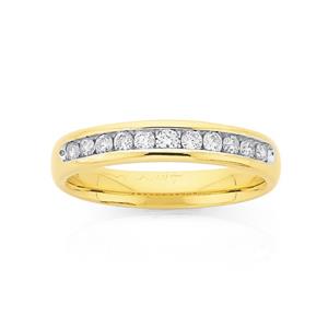 9ct Gold Diamond Band