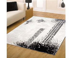 ARICA MODERN ART PRINTED LUXURY DESIGNER HAND LOOMED RUG - 150 x 240cm