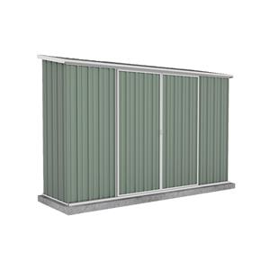 Absco Sheds 3.0 x 0.78 x 1.95m Ezislider Double Sliding Door Shed - Pale Eucalypt