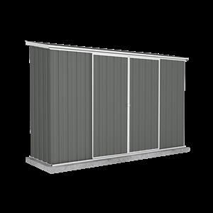 Absco Sheds 3.0 x 0.78 x 1.95m Ezislider Double Sliding Door Shed - Woodland Grey