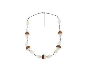 Amber Rose Multi Beaded Rope Necklace Natural