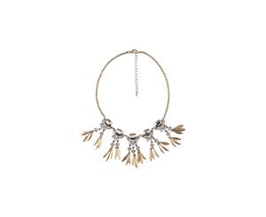 Amber Rose Multi Stone Statement Necklace Gold