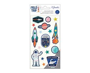 American Crafts - Shimelle Field Trip Collection - Embossed Puffy Stickers