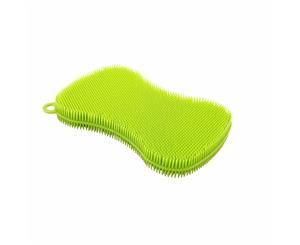 Appetito Silicone Dish Sponge Lime Green Washing Scrubber Brush