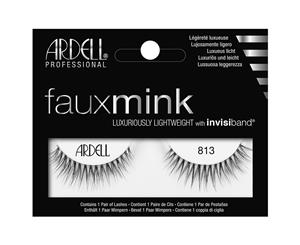 Ardell Strip False Fake Eye Lashes - Faux Mink 813 (Black)