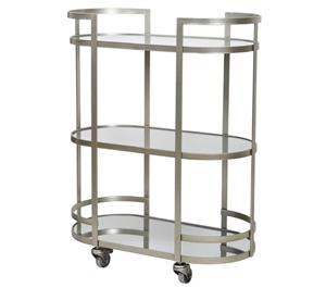 Arden Silver Drinks Trolley Bar cart