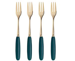 Ashdene Parisienne Cake Forks Set of 4 - Green