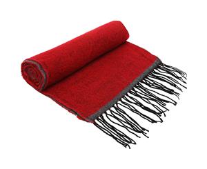Asquith & Fox Unisex Two Tone Tassled Scarf (Red) - RW5278