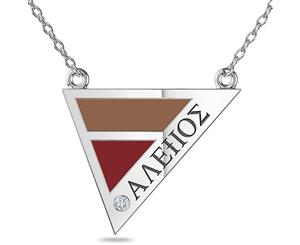 Assassin's Creed Odyssey Diamond Pendant Necklace For Women In Sterling Silver Design by BIXLER - Sterling Silver