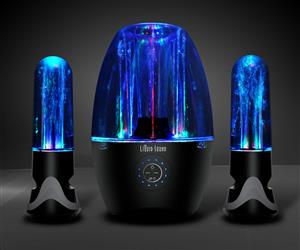 Atomic Jets Dual Subwoofer Speaker System with LED and Water Effects