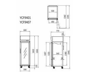 Atosa Single Glass Door Lightbox Fridge - Silver