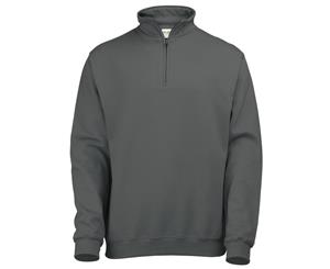 Awdis Mens Plain Sophomore  Zip Sweatshirt (Charcoal) - RW177