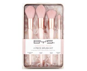 BYS 4-Piece Crystal Rose Brush Kit