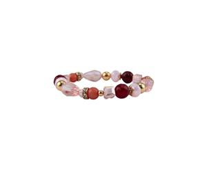 Barcs Catalina Stretch Bracelet With Pink Beading & Diamante Details