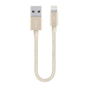 Belkin MIXITUP Metallic Lightning to USB 15cm Cable (Gold)