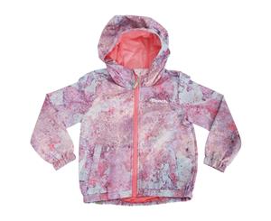 Bench Childrens Girls Magical Long Sleeve Showerproof Hooded Jacket (Lilac/Pink) - F381