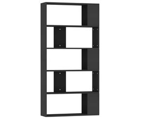 Book Cabinet/Room Divider Black Chipboard Home Organiser Display Rack