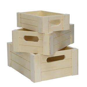 Boyle Small Plywood Crates - 3 Set