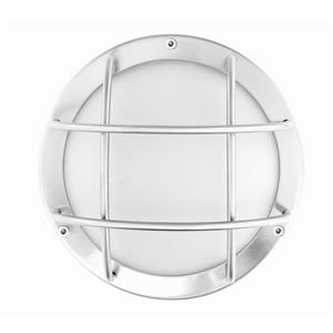 Brilliant 240V Plymouth Round Grilled Bunker Exterior Wall Light