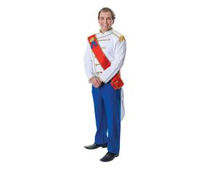 Bristol Novelty Mens Fairytale Prince Costume (White/Blue/Red) - BN841