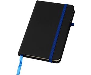 Bullet Noir A6 Notebook With Lined Pages (Solid Black/Blue) - PF2788