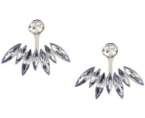 Ca&Lou Silver Plated Rhinestone Studs - Silver