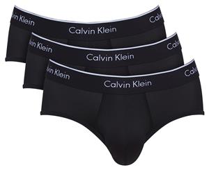 Calvin Klein Men's Microfiber Hip Brief 3-Pack - Black