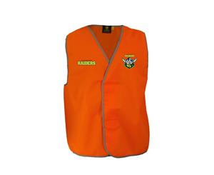 Canberra Raiders NRL HI VIS Safety Work Vest Shirt ORANGE