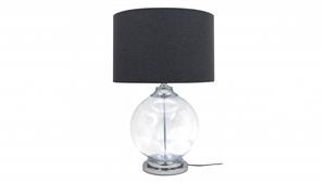 Cardiff Grey Glass Table Lamp