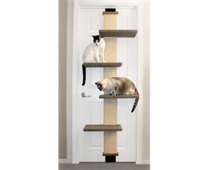 Cat Climber Scratcher Sleeping & Play System Attaches to Door (23x60x203cm) (SmartCat)