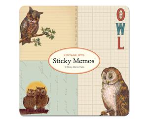 Cavallini Vintage Owls Sticky Memo