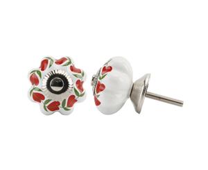 Cgb Giftware Red Heart Leaf Drawer Handle (Red) - CB1452