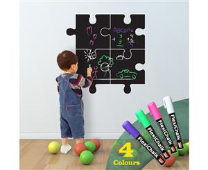 Children Puzzle Blackboard Decal with Marker Neon Colour Liquid Chalks Pen