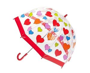 Children's Clear Birdcage Umbrella Hearts