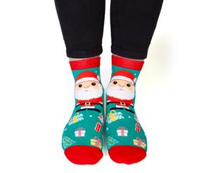 Christmas Santa Feet Speak Socks