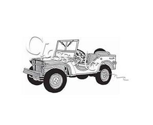 Class Act Cling Mounted Rubber Stamp 4.25 Inch X5.75 Inch Jeep