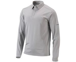 Columbia Golf Omni-Wick Pin High LS Polo - Varsity Grey - Mens