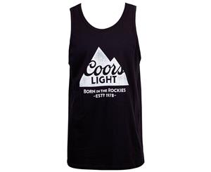 Coors Light Beer Mountain Logo Men's Black Tank Top