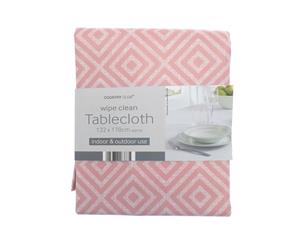 Country Club PVC Geo Tablecloth Pink