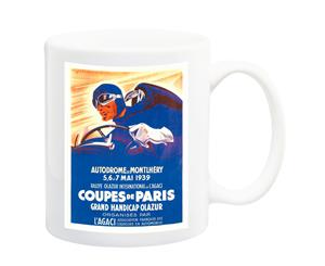 Coup de Paris 1939 Motor Racing Poster Mug - 11 Fluid Oz