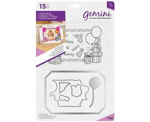 Crafters Companion Gemini Stamps & Dies - Birthday Party Photoframe & Wallet