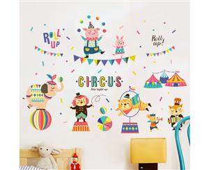 Cute Circus Show Wall Stickers Decals (Size 130cm x 95cm)