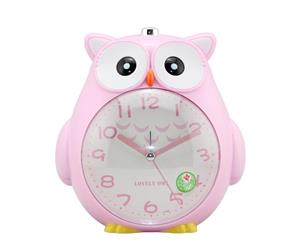 Cute Owl Desk Table Alarm Clock - Pink