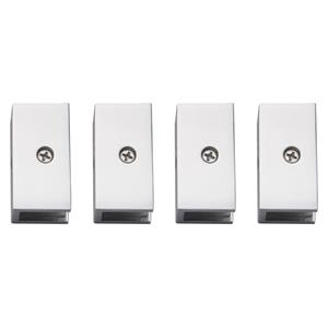 D'LUCCI Chrome Shower Panel Mounting Kit - 4 Pack