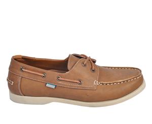 Deck Olympus Mens Casual Slip On Boat Shoe - Tan