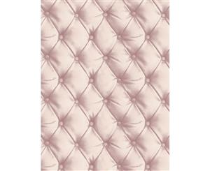 Desire Chesterfield Leather Effect Wallpaper Blush Arthouse 618103